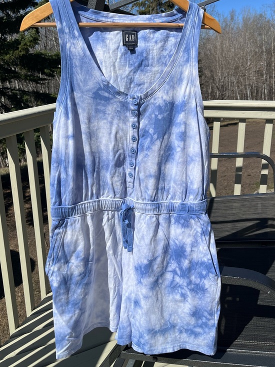 GAP Pants - GAP Indigo Tie-Dye Sleeveless Romper 100% Cotton